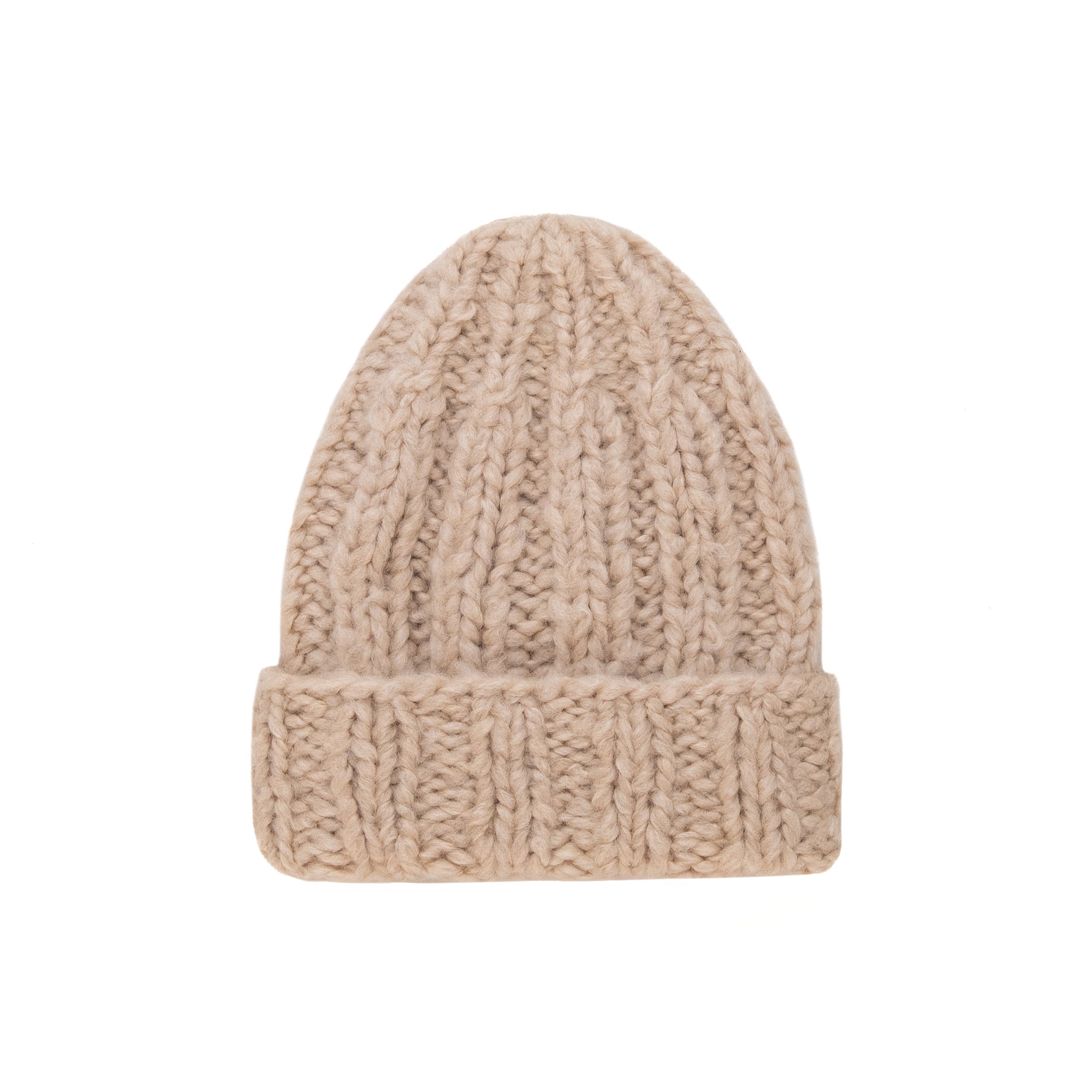 Cashmere Knitted Hat in Sand, from Karakoram Accessories