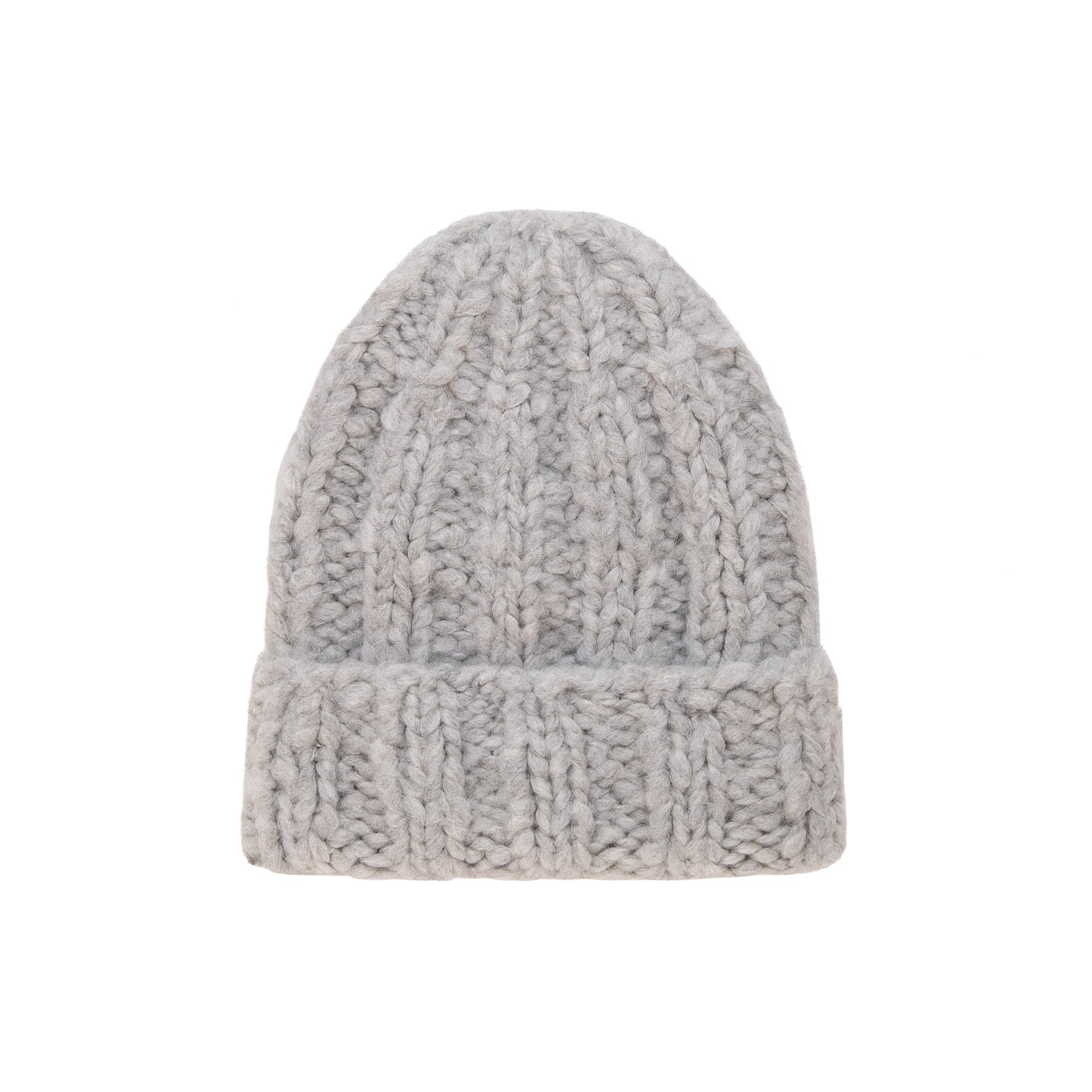 Cashmere Knitted Hat in Silver, from Karakoram Accessories