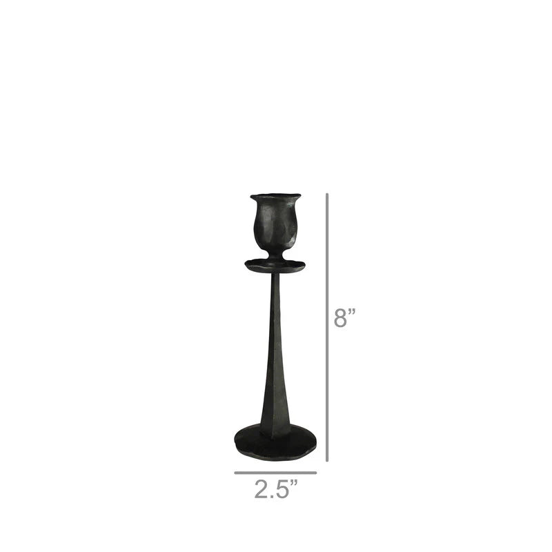 Clarke Taper Candle Holder in Iron, from HomArt