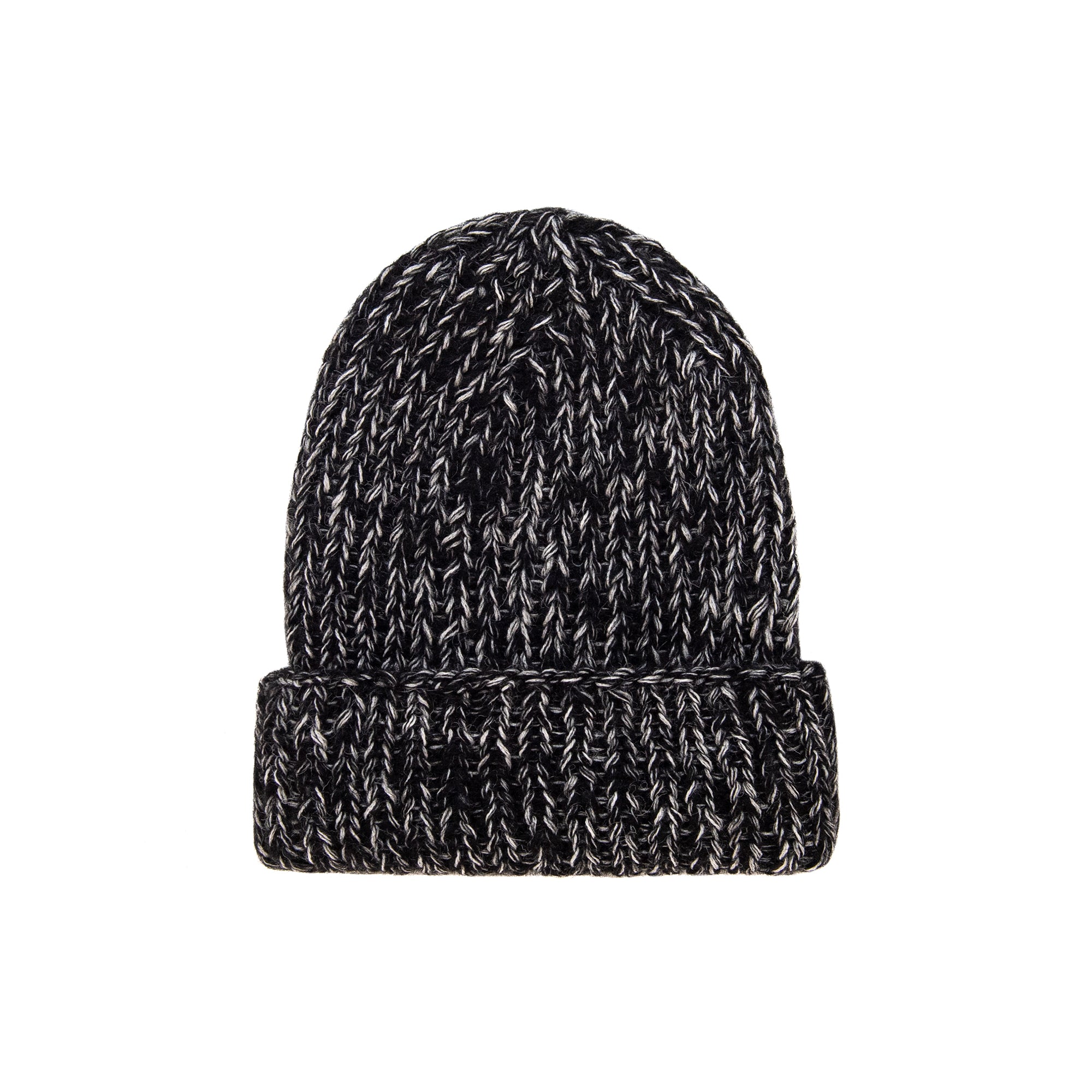 Alpaca Mohair Knitted Hat in Black & White, from Karakoram Accessories