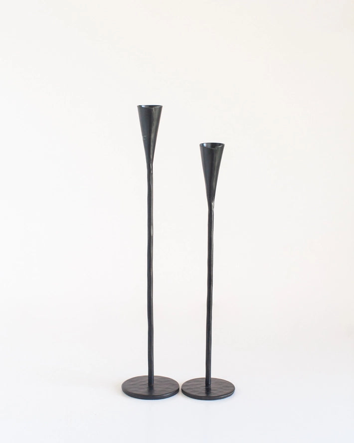 Phoenix Hand Forged Iron Candle Holders in Black, from Creative Women