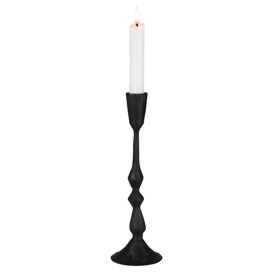 Jones Taper Candle Holder in Black, from HomArt