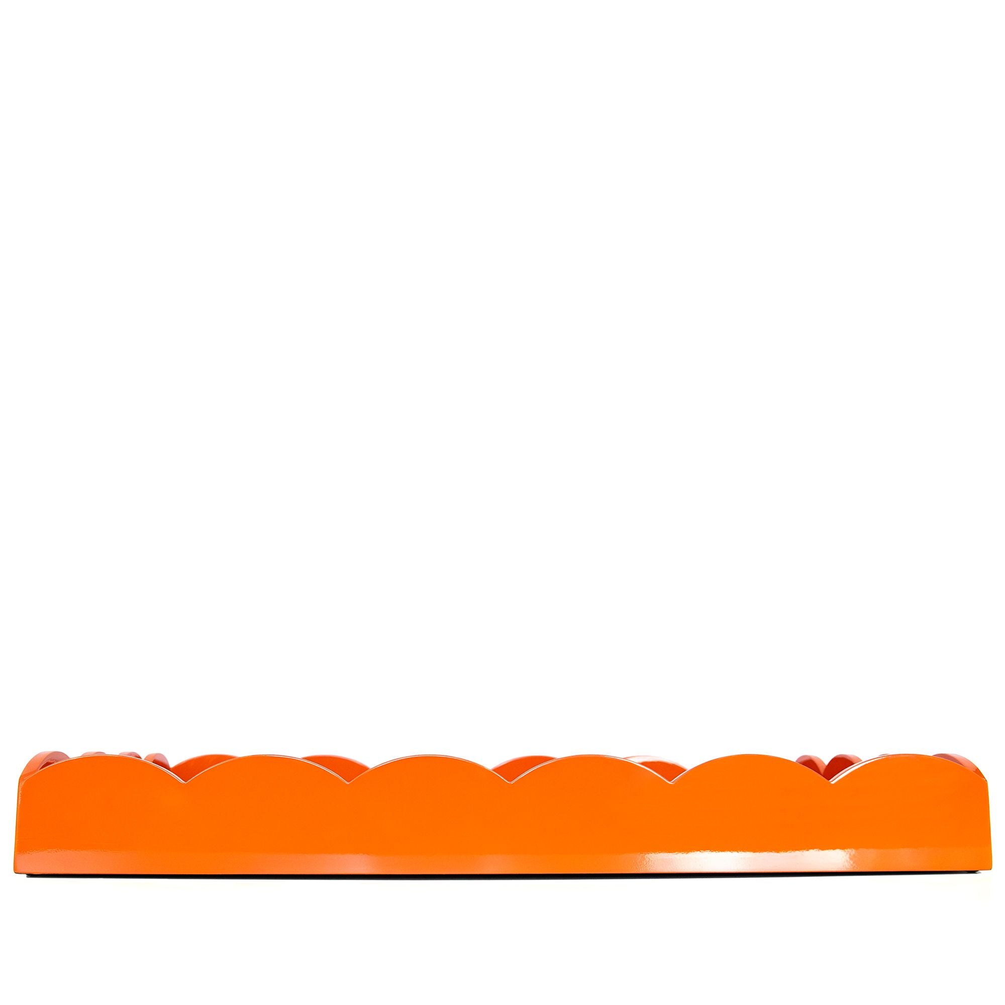 Rectangular Scallop Tray in Orange, from Addison Ross