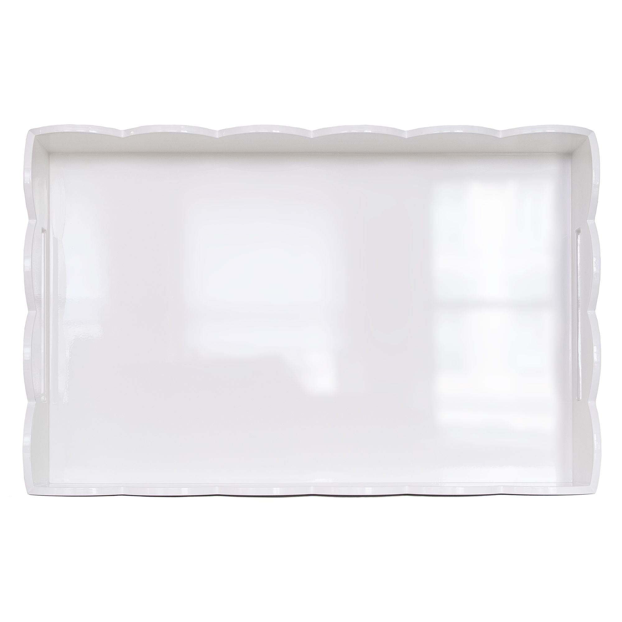 Rectangular Scallop Tray in White, from Addison Ross