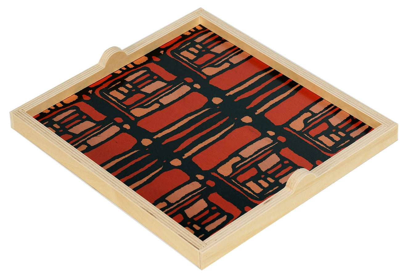 Rue Square Tray in Tangerine, from Wolfum