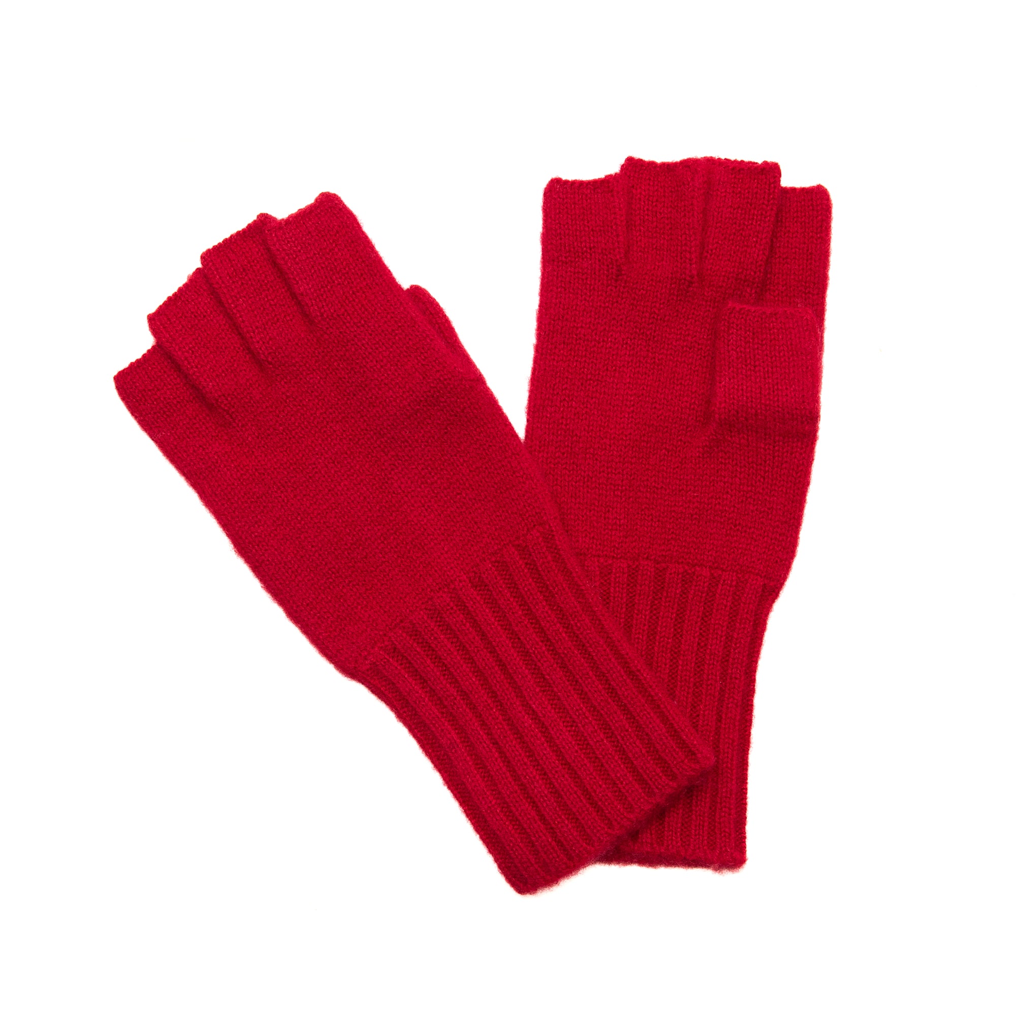 Cashmere Fingerless Gloves in Red, from Meg Cohen