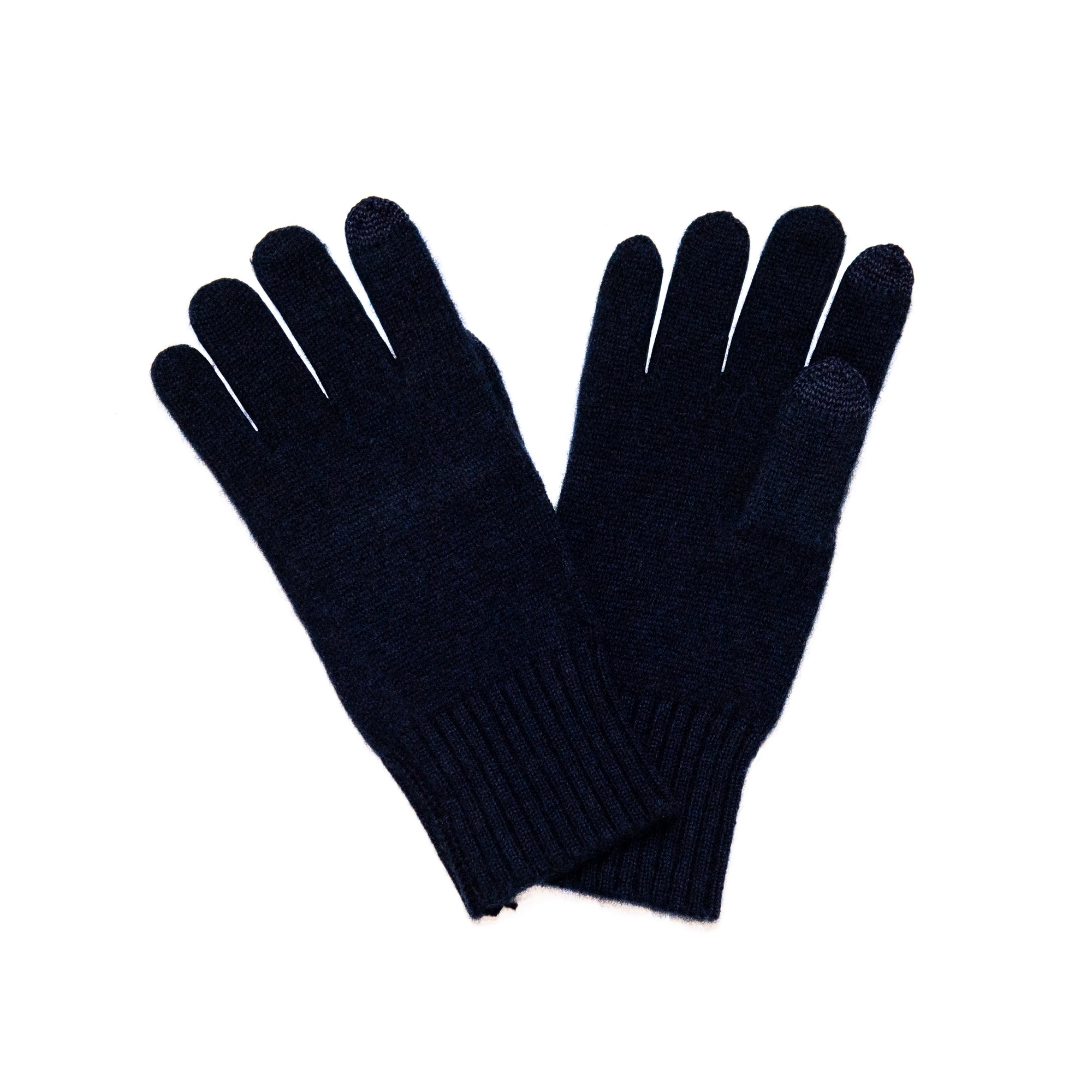 Cashmere Texting Gloves in Deep Navy, from White and Warren