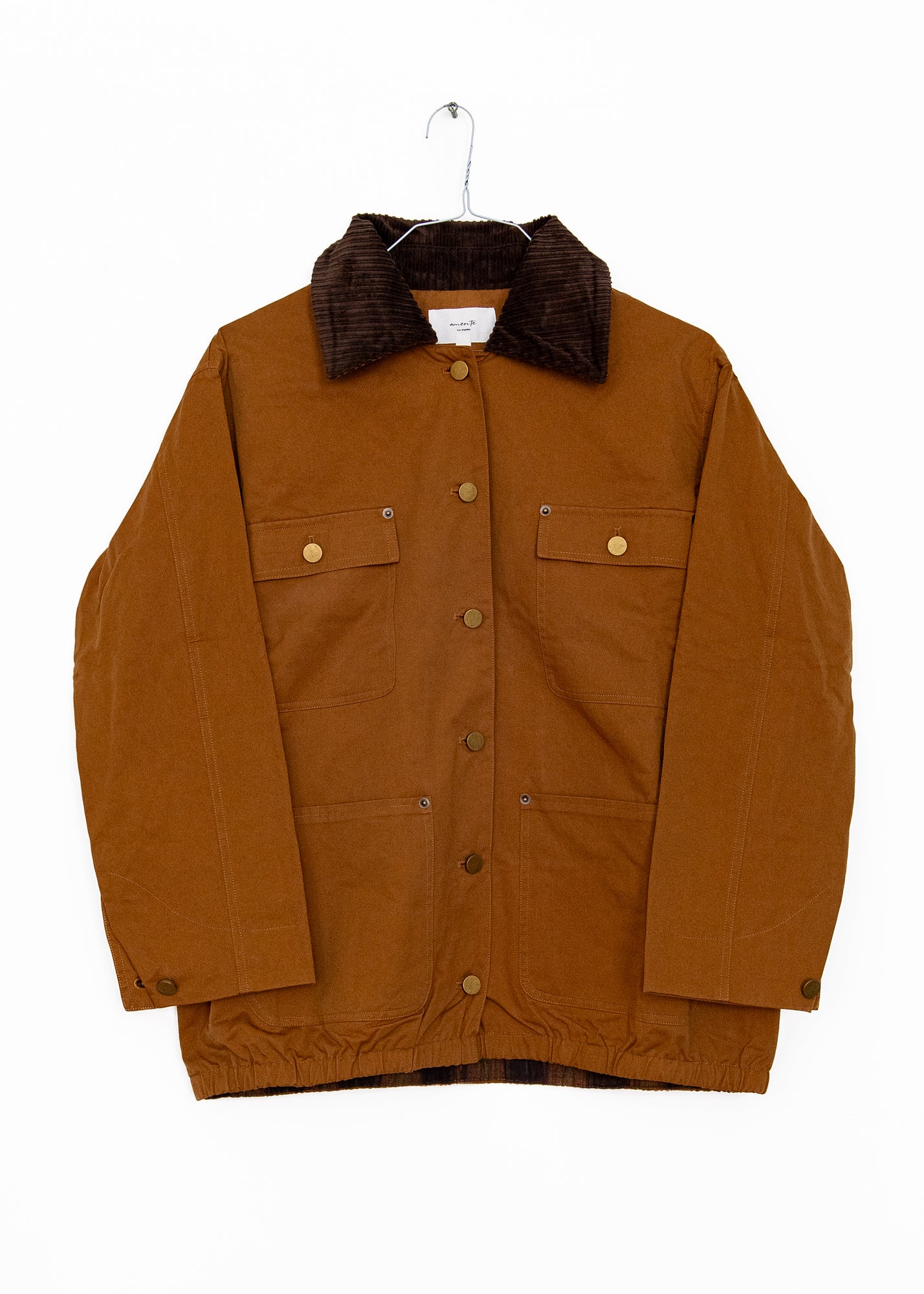 Cotton Worker Jacket in Brown, from Amente