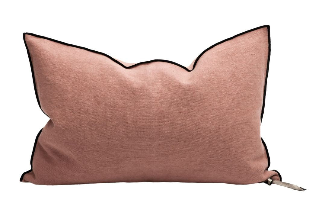 Stone Washed Bois de Rose Pillow 16x24, from Maison De Vacances