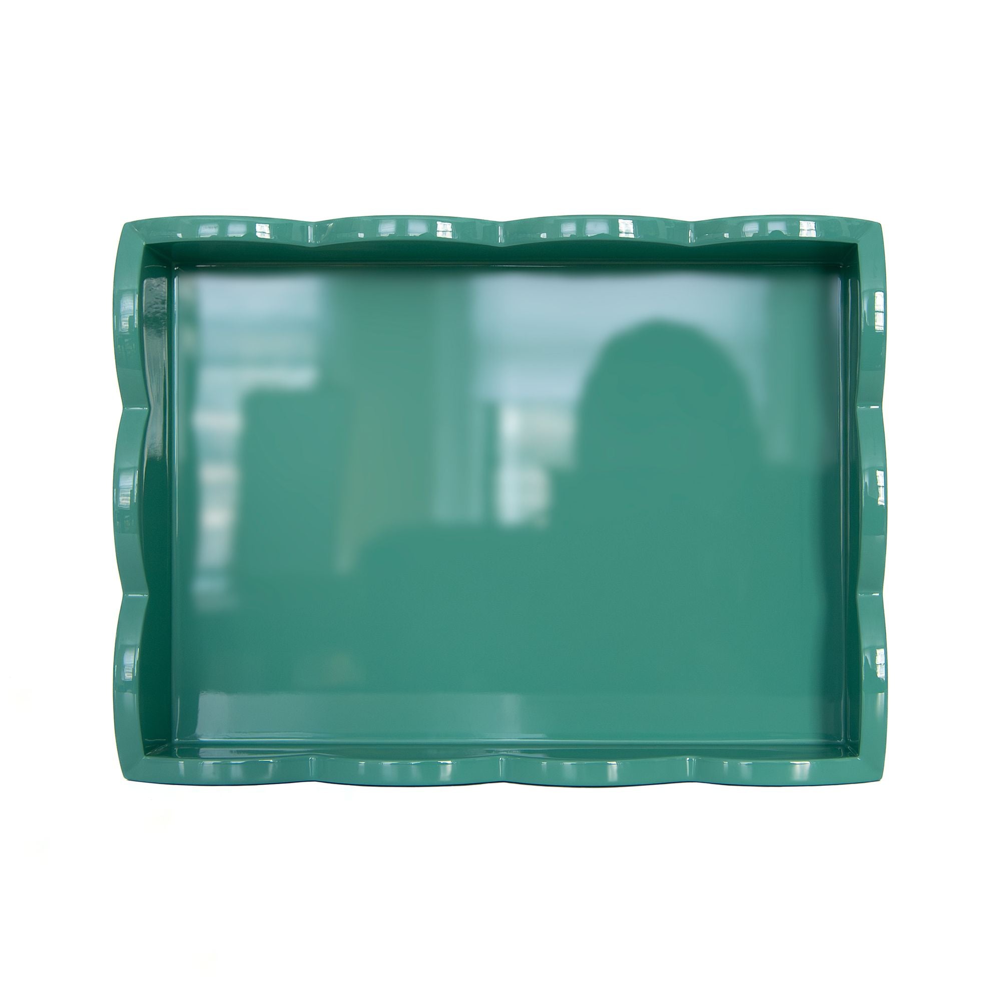Rectangular Scallop Tray in Turquois, from Addison Ross