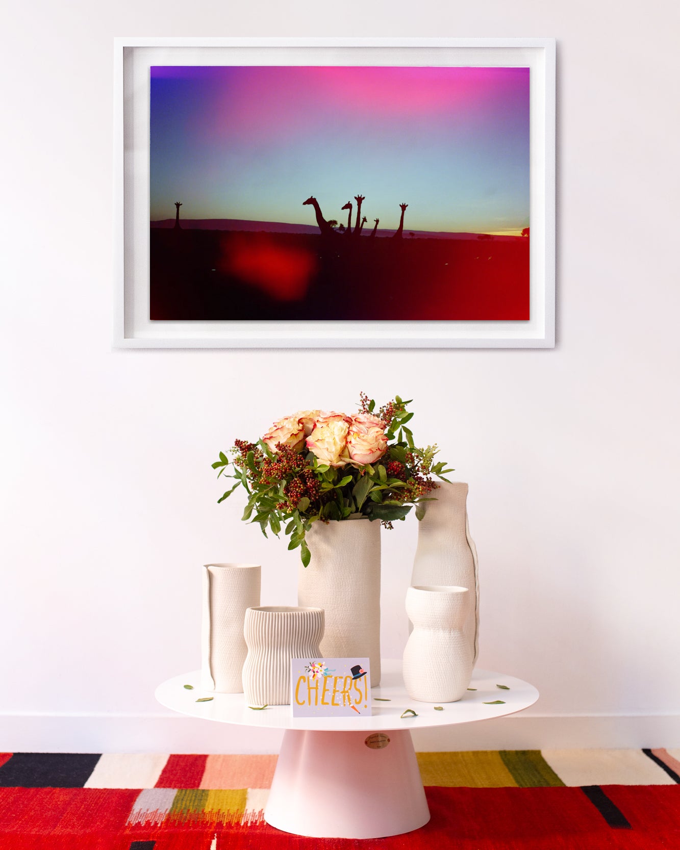 Giraffes at Sunrise by Alex Moore