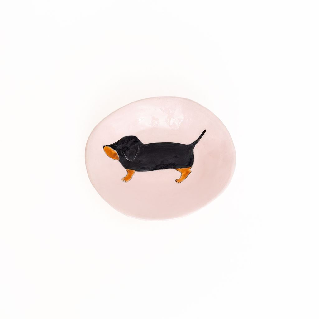 Black Dachsund Oval Dish, from Gemma Orkin