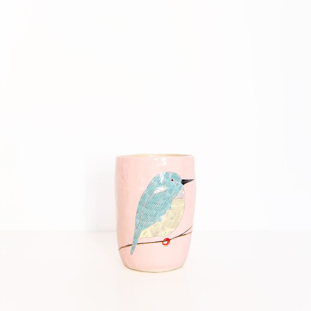 Small Bird Vase in Pink, from Gemma Orkin