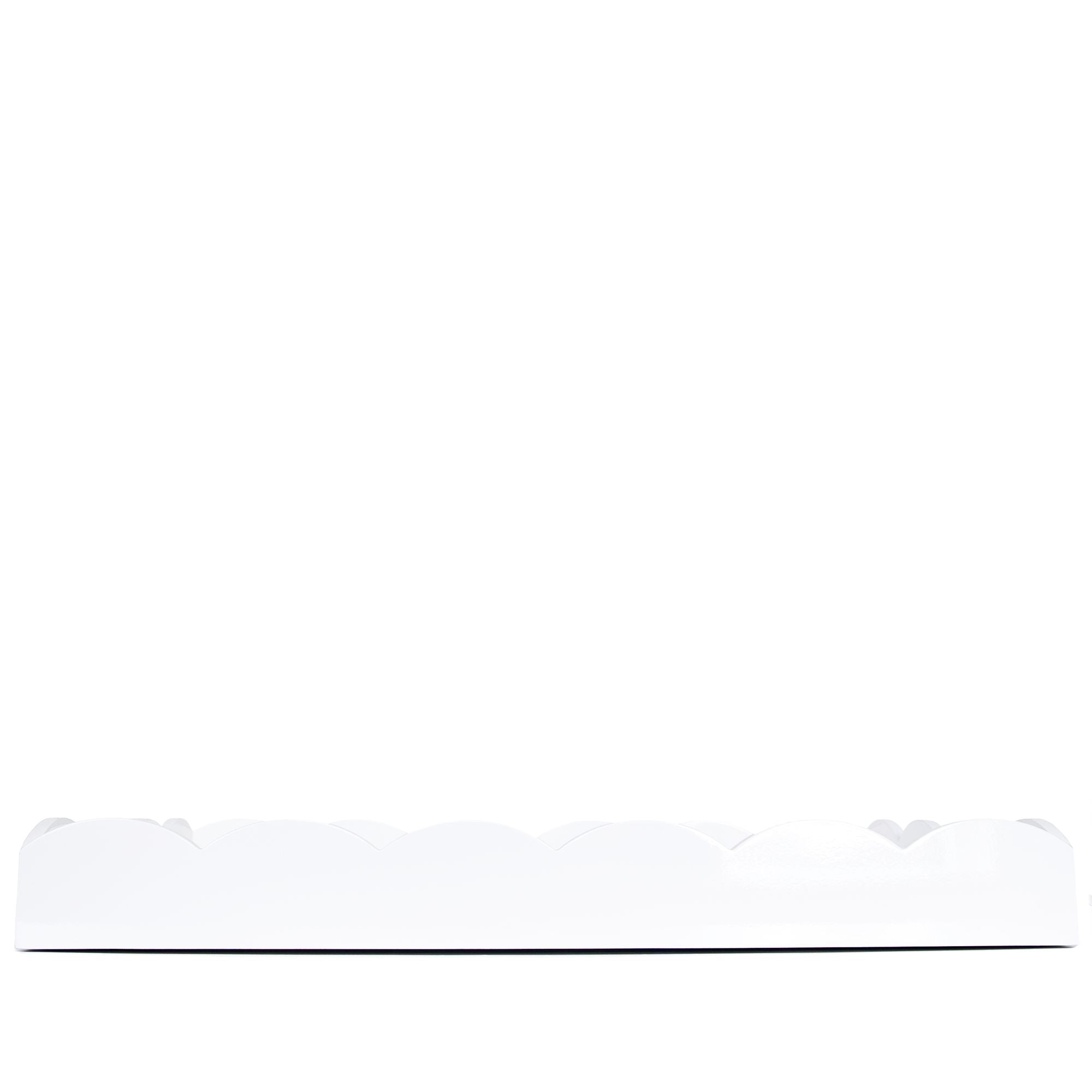 Rectangular Scallop Tray in White, from Addison Ross