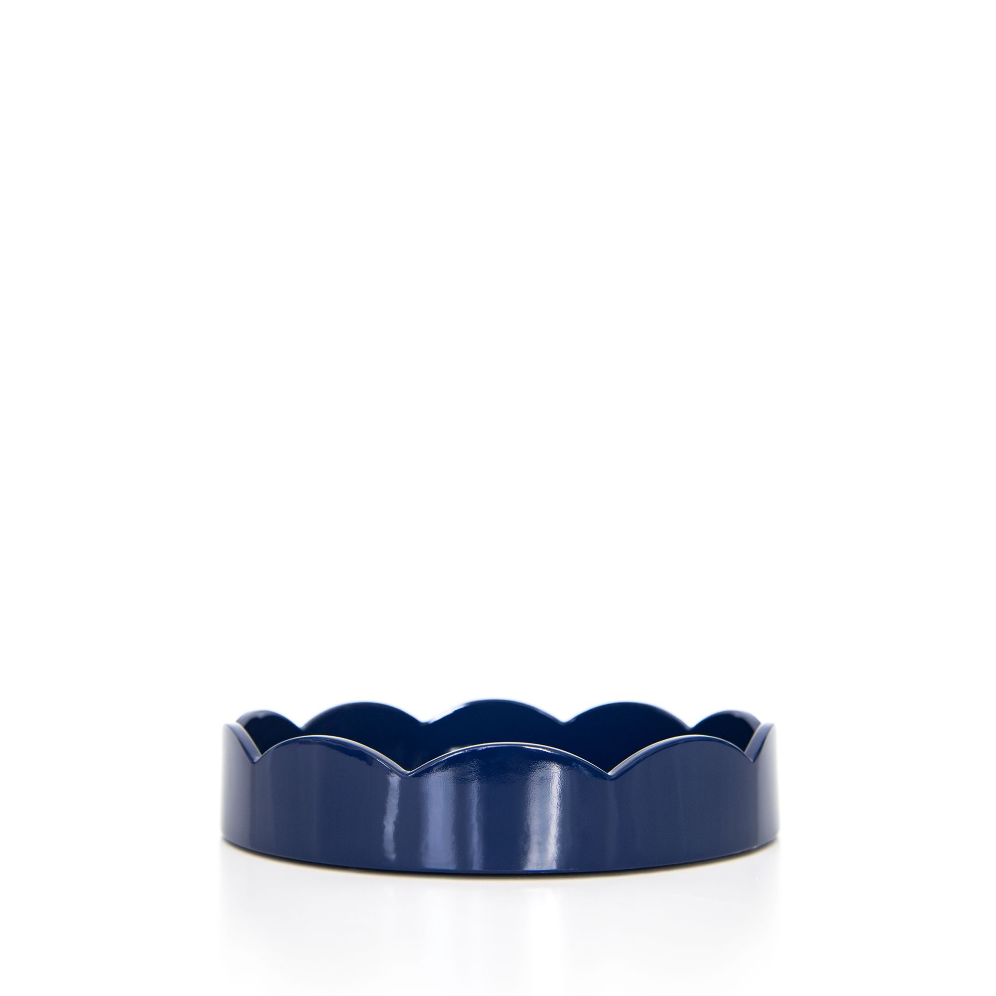 Round Scallop Tray in Navy, from Addison Ross