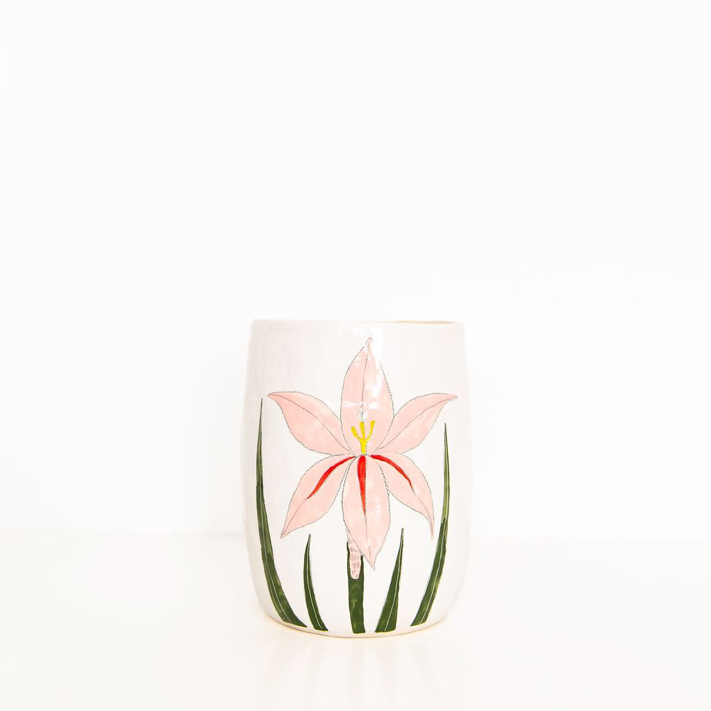 Medium Flower Vase in White, from Gemma Orkin