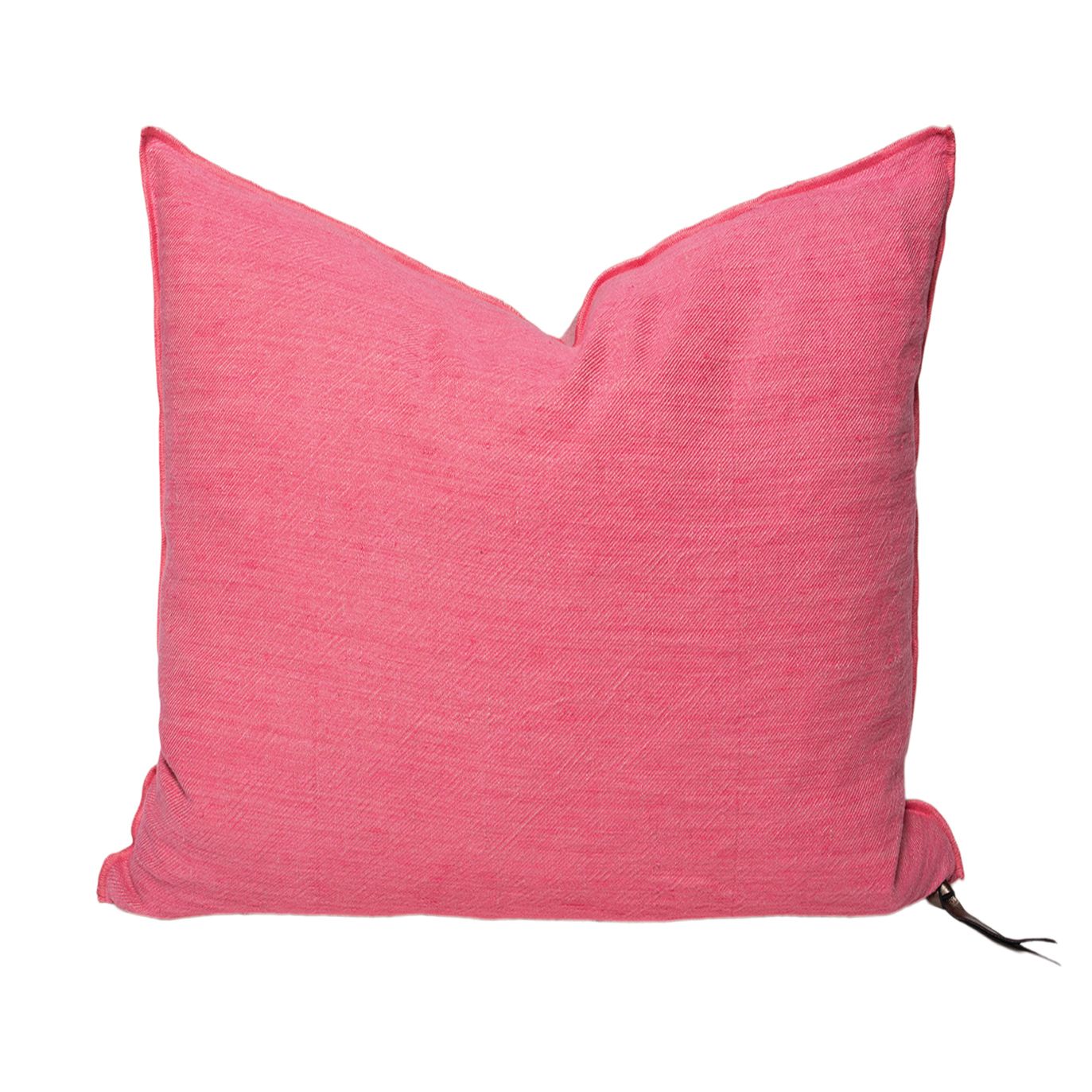 Crumpled Washed Linen Pillow 26" x 26" in BonBon, from Maison De Vacances