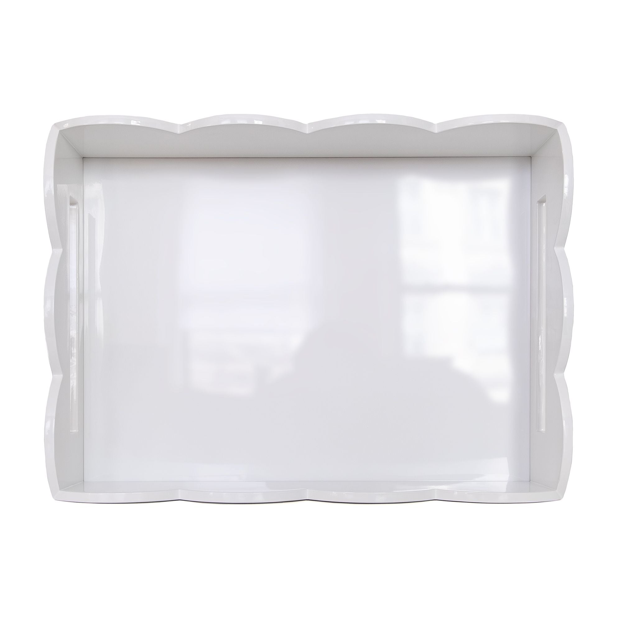 Rectangular Scallop Tray in White, from Addison Ross