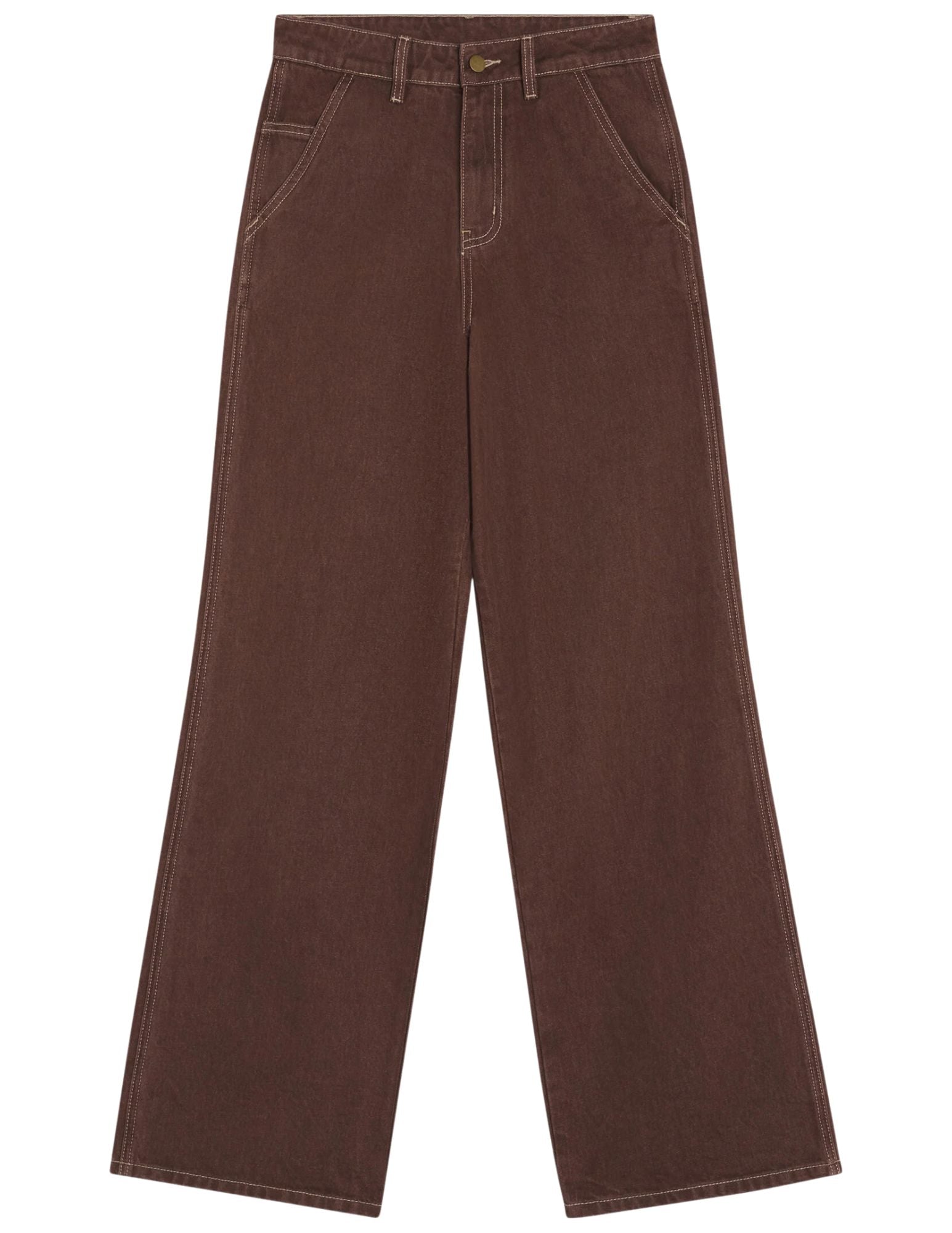 Polino Denim Pant in Brown, from Le Mont Saint Michel