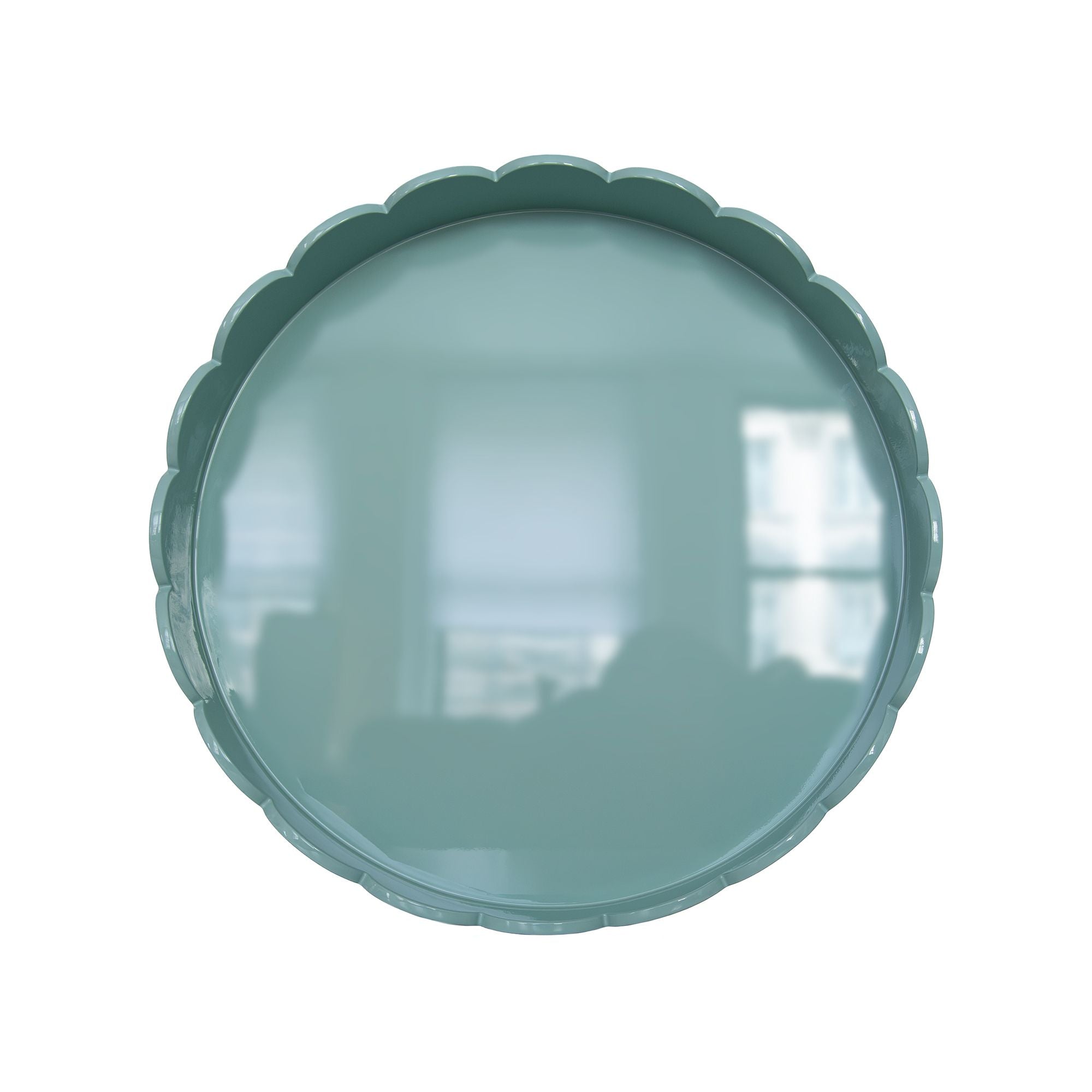 Round Scallop Tray in Eau Nil, from Addison Ross