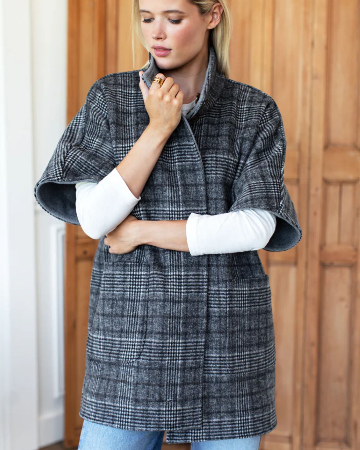 Reversible Topper Layering Jacket in Arlo Plaid, from Emerson Fry 