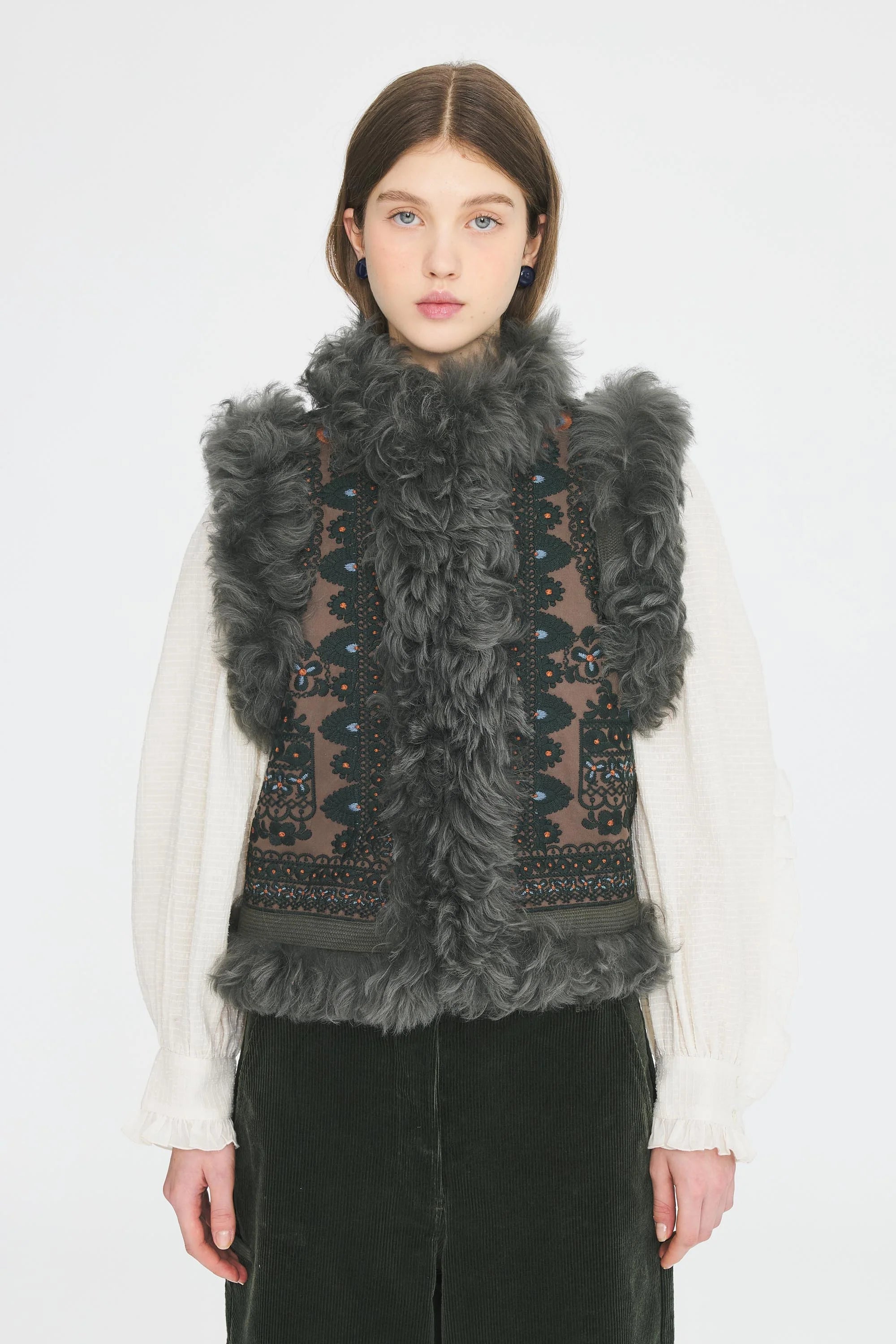 Sandora Vest in Khaki, from Antik Batik