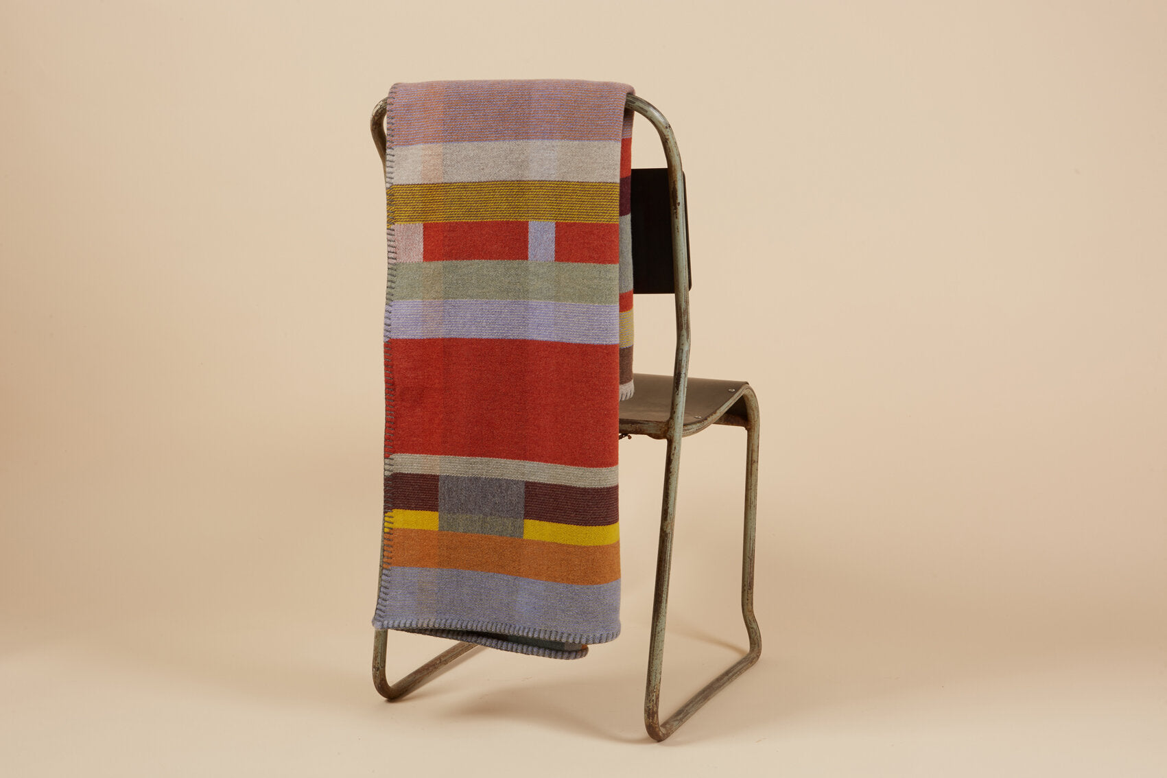 Cecil Block Small Throw in Orange, from Wallace Sewell