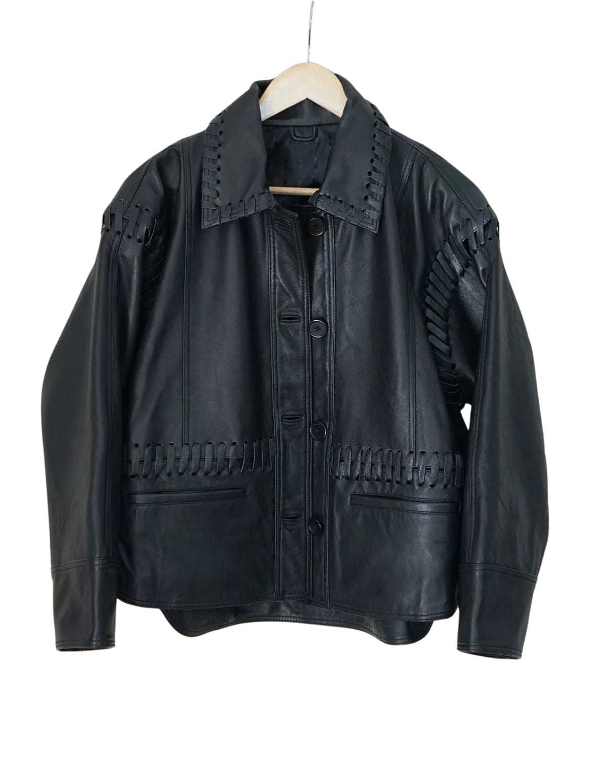 Leather Olivia Jacket in Black, from Proche