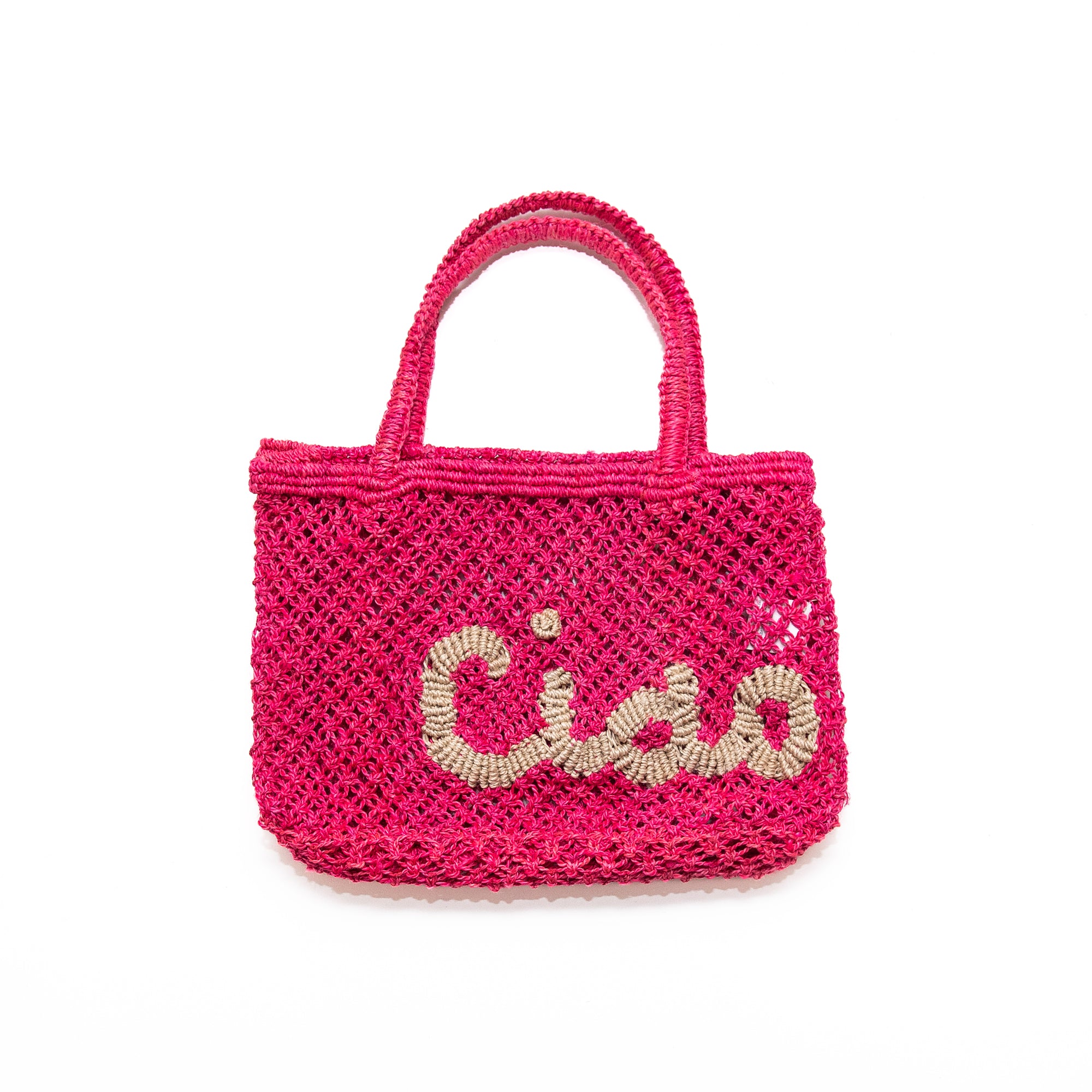 Tracy Ciao Bag in Hot Pink & Natural, from The Jacksons
