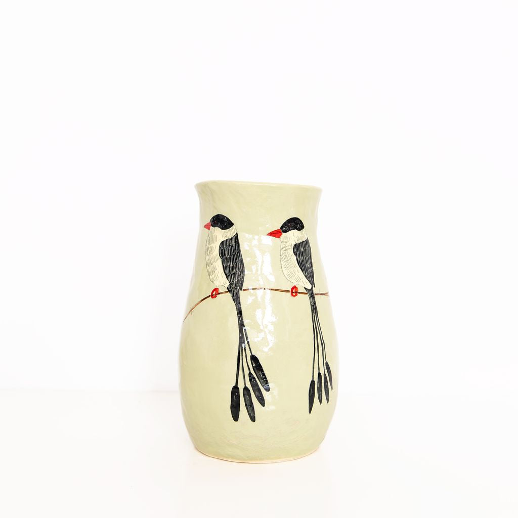 Large Bird Vase in Green, from Gemma Orkin