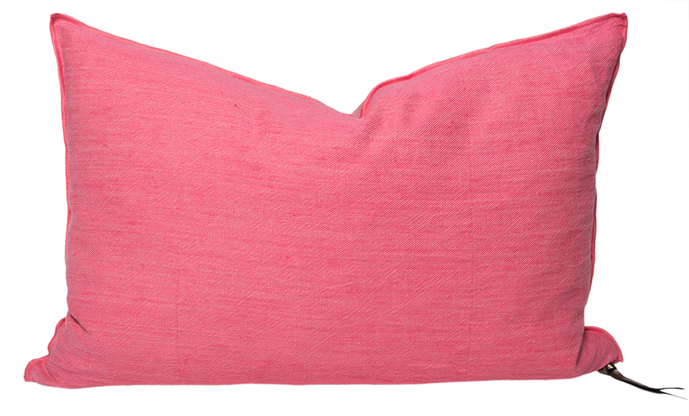 Crumpled Washed Linen Pillow 16x24 in Bonbon, from Maison De Vacances